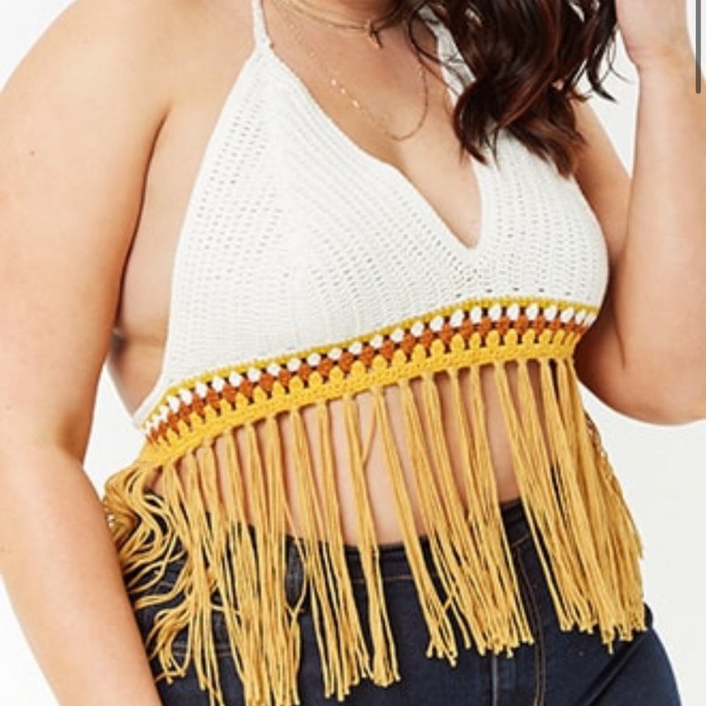 Fringe Crochet Halter Top